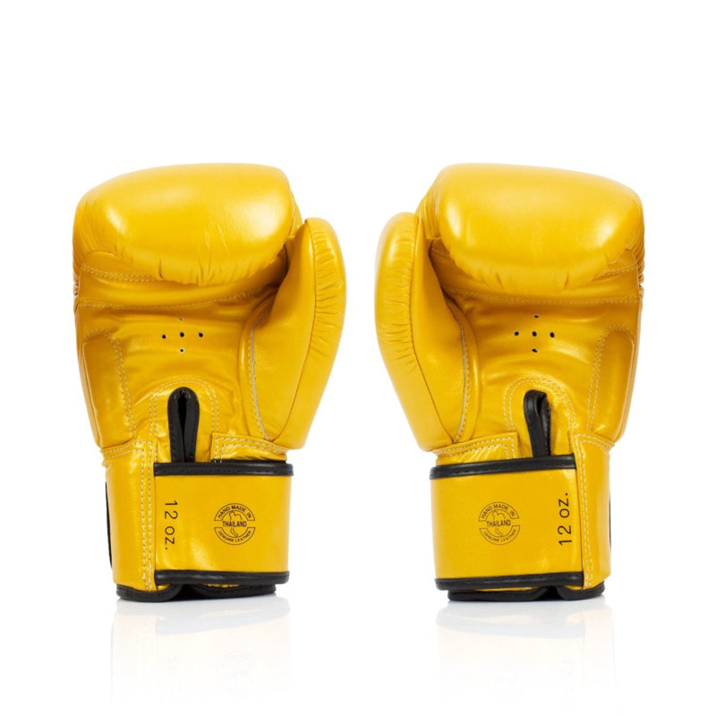 Fairtex BGV19 Deluxe "Tight-Fit" Boxing Gloves - Gold Yellow