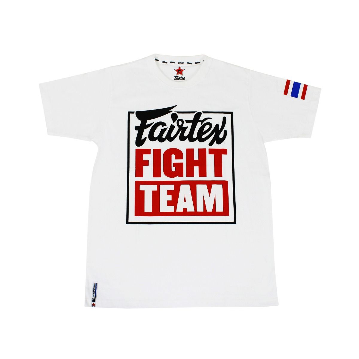 Fairtex Fight Team T-Shirt - White - Print Red/Black
