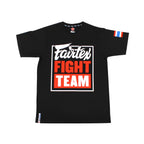 Fairtex - TST51 - Fight Team T-Shirt - Zwart - opdruk Wit/Rood