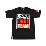Fairtex - TST51 - Fight Team T-Shirt - Zwart - opdruk Wit/Rood
