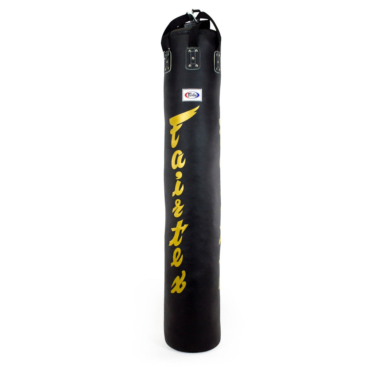 Fairtex HB6 Muay Thai Banana Bag - 180 cm - Ongevuld - Zwart / Goud