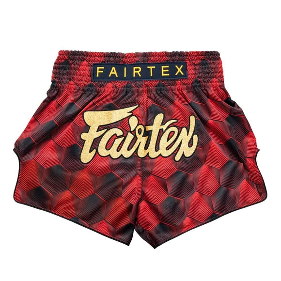 Fairtex BS1919 ボクシングショーツ レッド/ブラック Fairtex BS1919 Muay Thai Shorts - Red/Black – Kickboxing-shop.nl