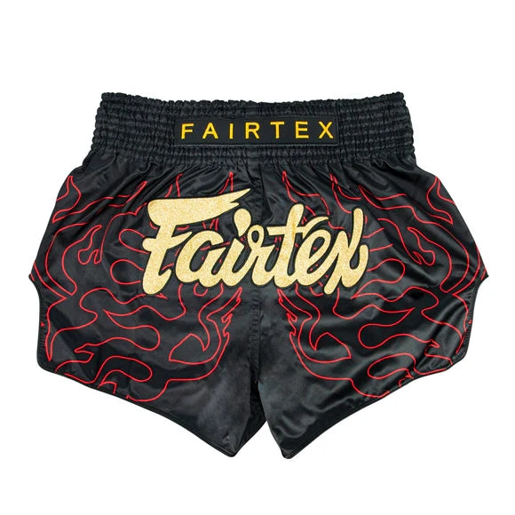 Fairtex BS1920 Muay Thai Shorts - Lava - Black/Gold
