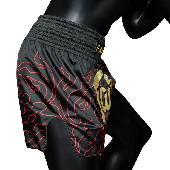 Fairtex BS1920 Muay Thai Shorts - Lava - Black/Gold