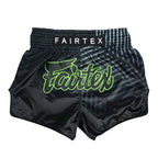 Fairtex BS1924 Muay Thai Shorts Racer - Black/Green