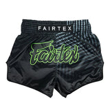 Fairtex BS1924 Muay Thai Shorts Racer - Black/Green