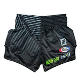 Fairtex BS1924 Muay Thai Shorts Racer - Black/Green