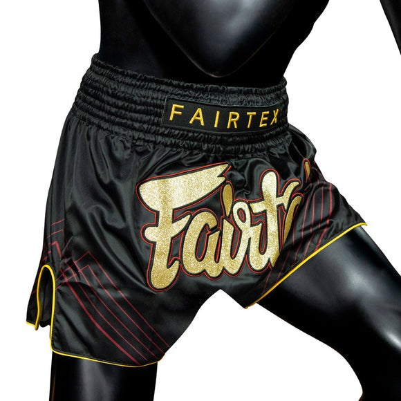 Fairtex BS1925 Muay Thai Shorts - Mr.X - black/gold