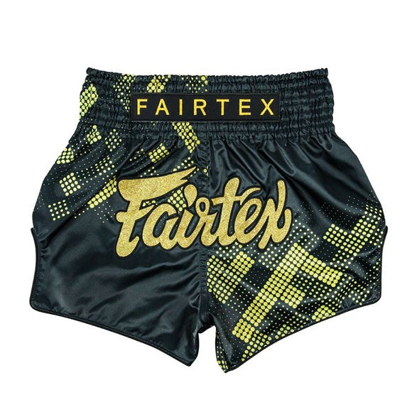 Fairtex BS1931 Muay Thai Shorts - Heart of Gold - black/gold