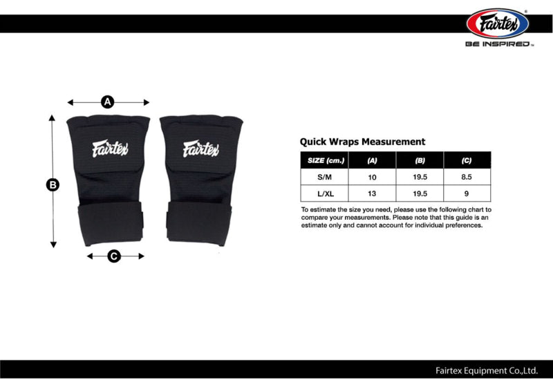 Fairtex Quick Wraps - Zwart