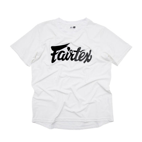 Fairtex Signature Tee - 4 way stretch - Wit
