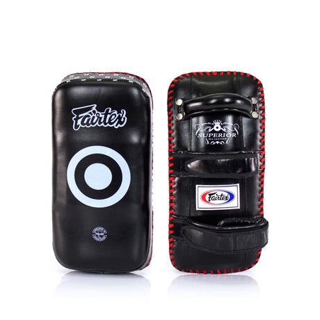 Fairtex KPLS2 Superior Curved Kicks Pads - Leather - Black