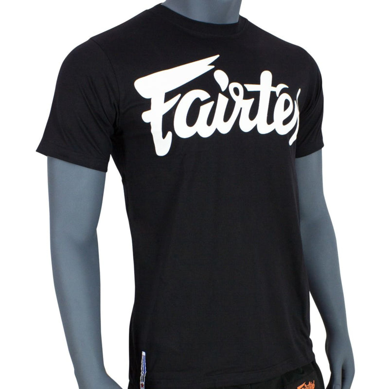 Fairtex TS7 Fairtex Script T-Shirt - Zwart - opdruk Wit