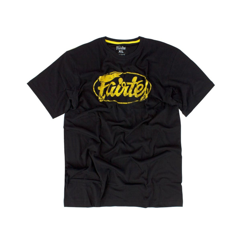 Fairtex TST148 Logo T-Shirt - Schwarz - Druck Gold