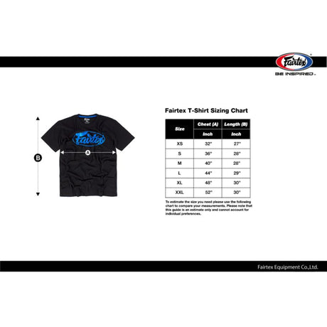 Fairtex TST148 Logo T-Shirt - Zwart - opdruk Goud