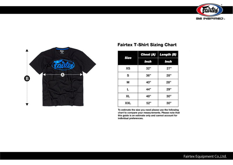 Fairtex TST148 Logo T-Shirt - Zwart - opdruk Zilver
