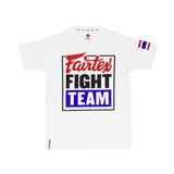 Fairtex Fight Team T-Shirt - White - Print Red/Black/Blue