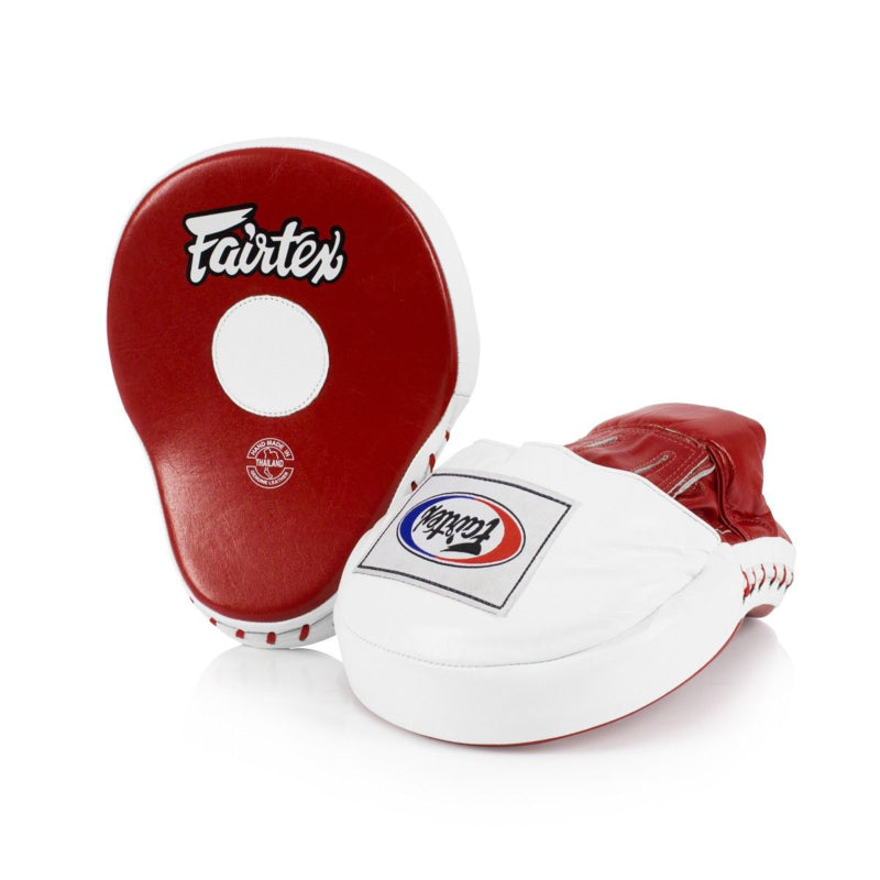 Fairtex FMV9 Ultimate Contoured Focus Mitts - White / Red