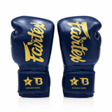 Fairtex X Booster Bokshandschoenen - FXB BG V2 - Echt leer - Navy/Goud