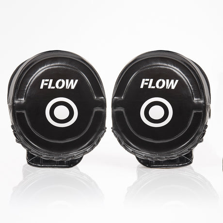 Flow Boxing Mitts zwart/wit – slagvlak met witte richtcirkel