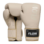 Flow - Challenge Boxing Gloves - Real Leather - Beige