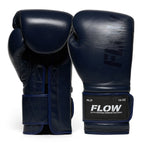 Flow - Challenge Boxing Gloves - Real Leather - Dark Blue