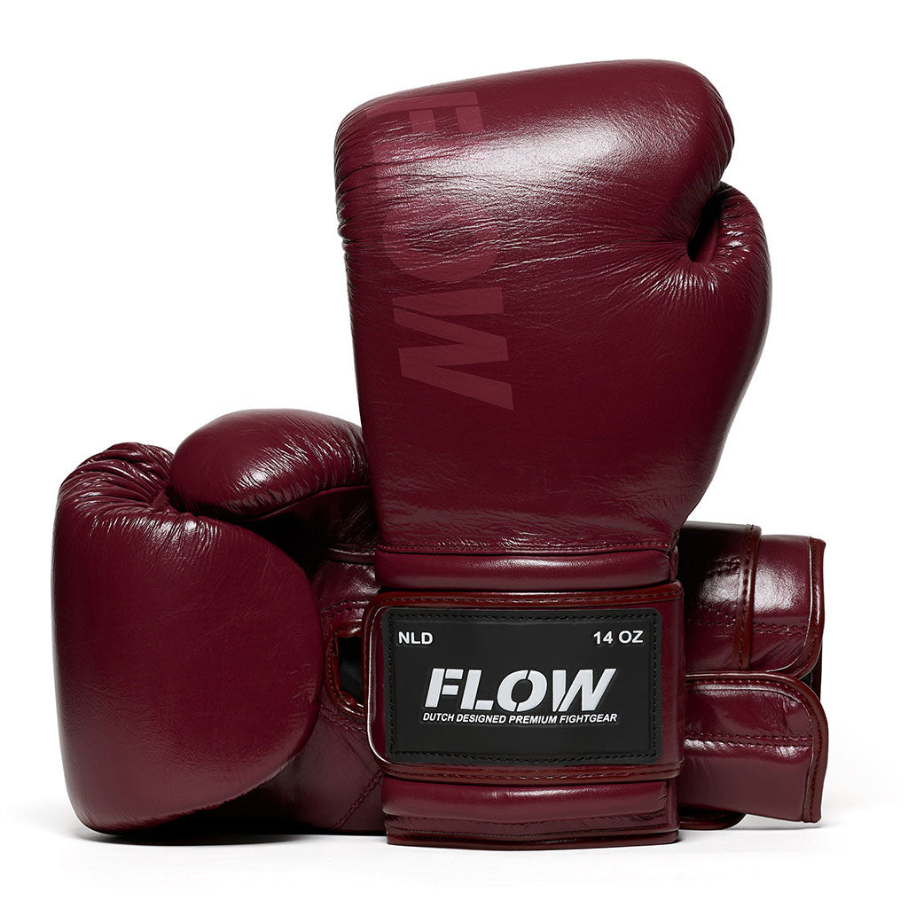 Flow - Challenge Bokshandschoenen - Echt Leer - Donkerrood
