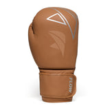 Flow Progress Boxing Gloves - multi-layer foam - matte Brown/Silver cowhide