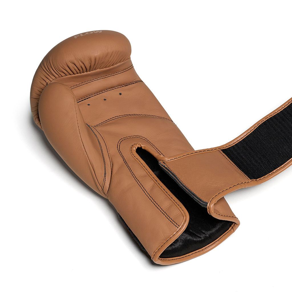 Flow Progress Boxing Gloves - multi-layer foam - matte Brown cowhide