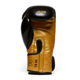 Flow Progress Boxing Gloves - multi-layer foam - Black/Gold cowhide