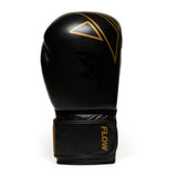 Flow Progress Boxing Gloves - multi-layer foam - Black/Gold cowhide