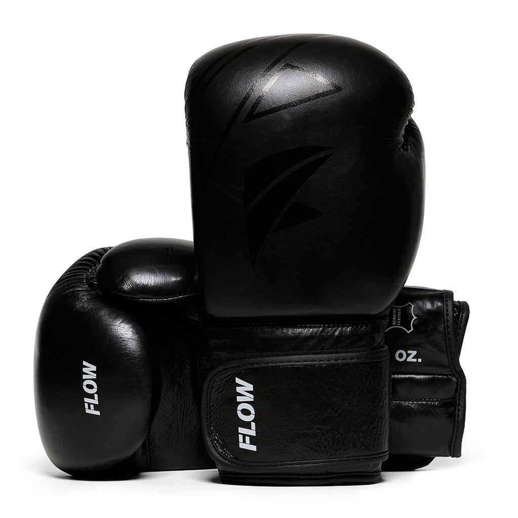 Flow Progress Boxing Gloves - multi-layer foam - Black cowhide