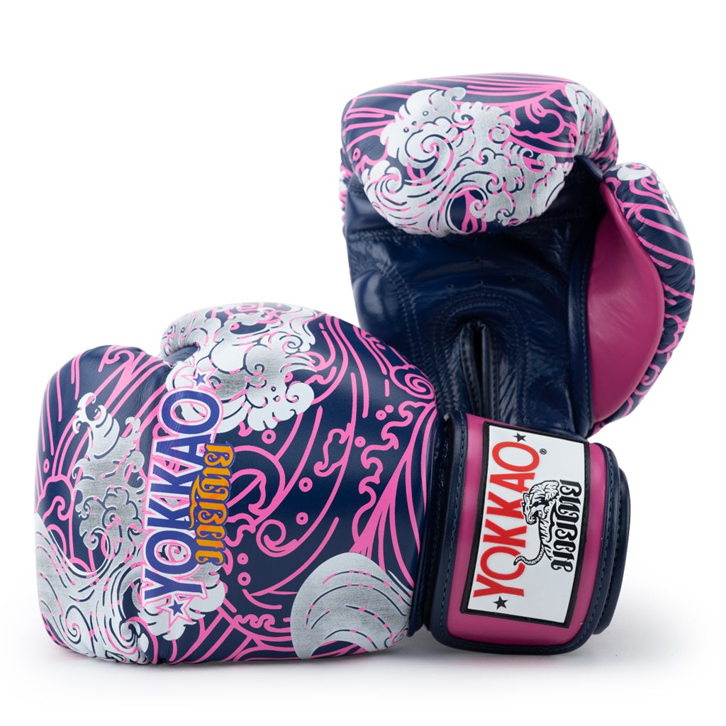 Yokkao - Limited Edition - Hawaii Boxhandschuhe - Echt Leder - Blue Depths