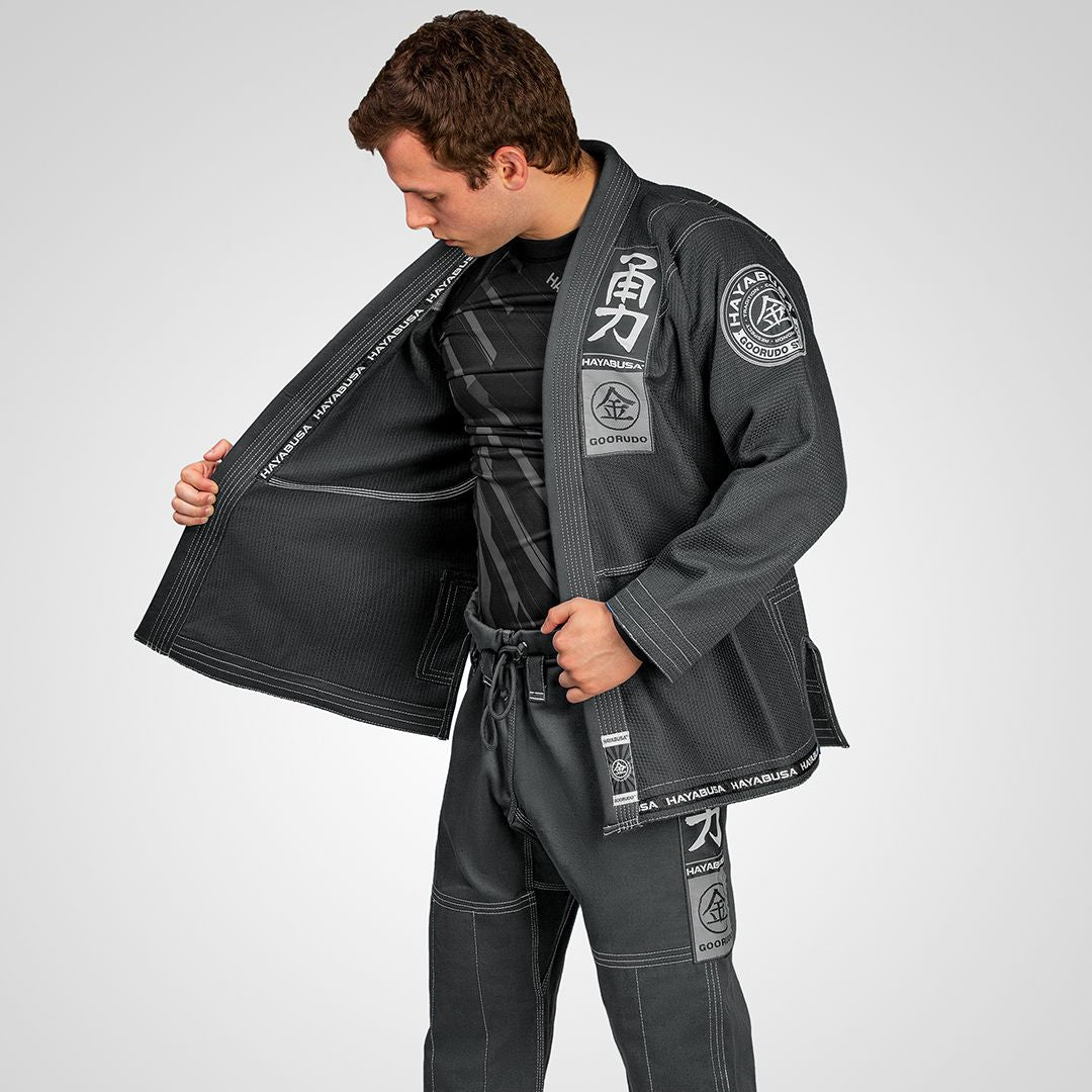 Hayabusa Goorudo 3 Gold Weave Jiu Jitsu Gi - Grijs
