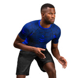 Hayabusa Arrow Ranked Short Sleeve Rashguard - Blue