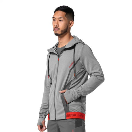Hayabusa Athletic Zip-Up Performance Hoodie - Heren - Donkergrijs