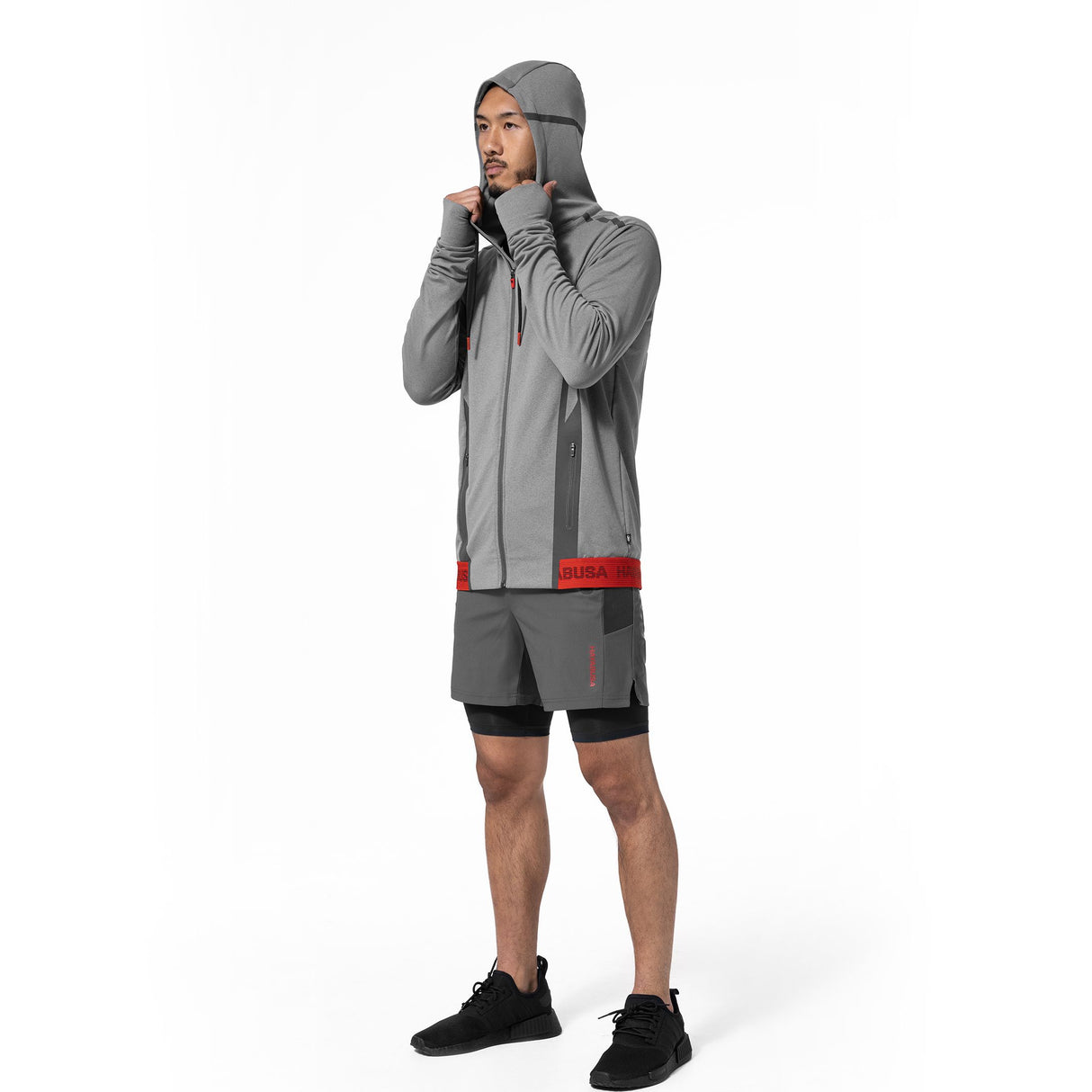 Hayabusa Athletic Zip-Up Performance Hoodie - Men - Dark Gray