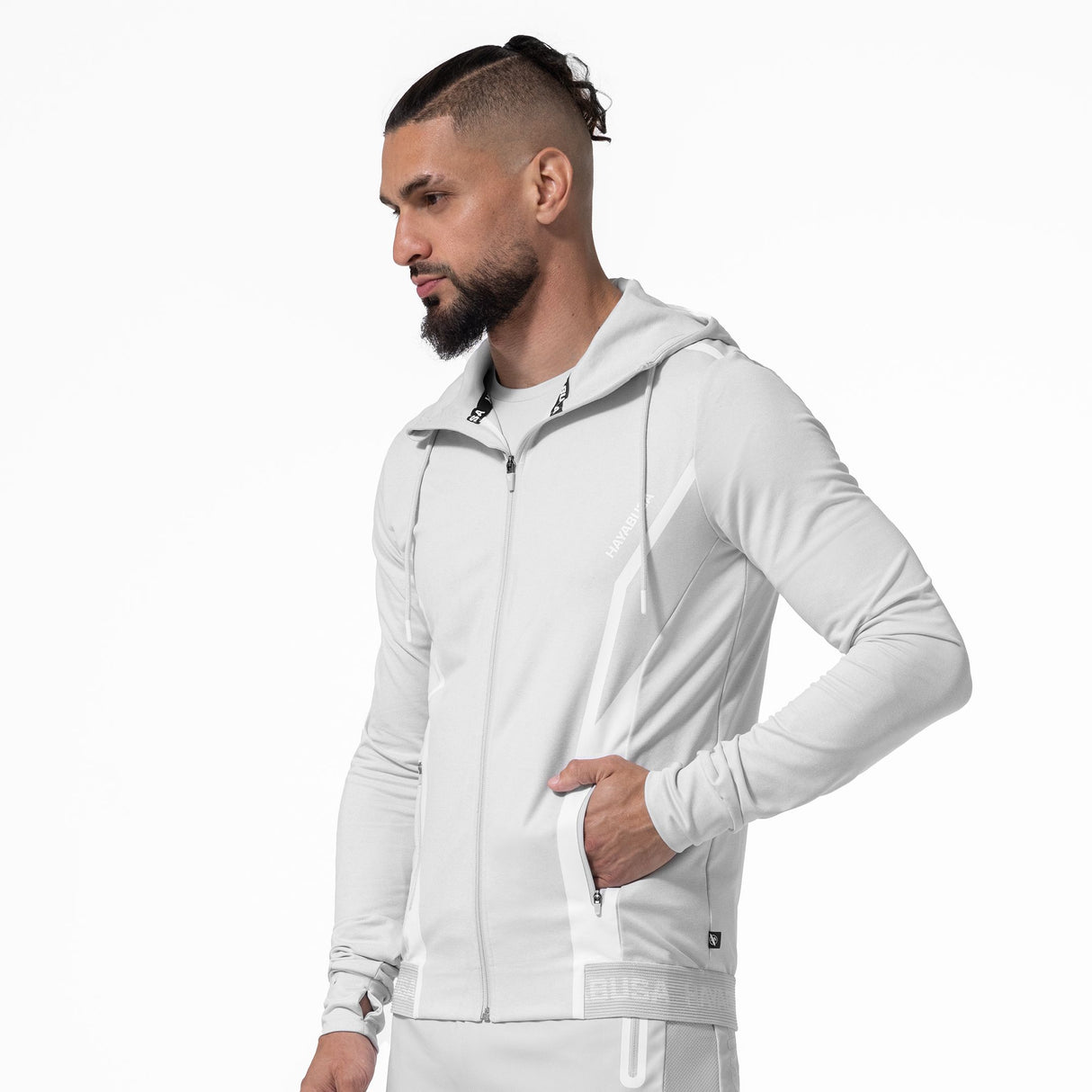 Hayabusa Athletic Zip-Up Performance Hoodie - Herren - Hellgrau