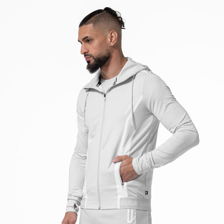 Hayabusa Athletic Zip-Up Performance Hoodie - Heren - Lichtgrijs