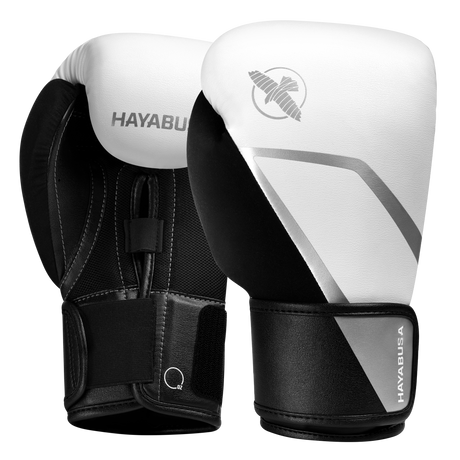 Hayabusa E1 Boxing Gloves for Kids - White/Silver
