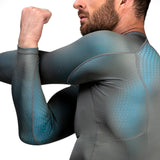 Hayabusa Fusion Long Sleeve Rashguard - Grijs / Aquablauw