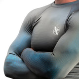 Hayabusa Fusion Long Sleeve Rashguard - Grijs / Aquablauw