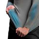 Hayabusa Fusion Long Sleeve Rashguard - Grijs / Aquablauw