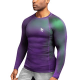 Hayabusa Fusion Long Sleeve Rashguard - Paars / Groen