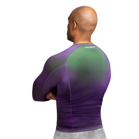 Hayabusa Fusion Long Sleeve Rashguard - Paars / Groen