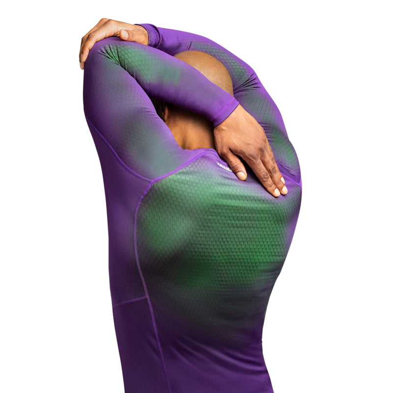 Hayabusa Fusion Long Sleeve Rashguard - Paars / Groen