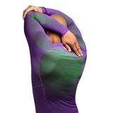 Hayabusa Fusion Long Sleeve Rashguard - Paars / Groen