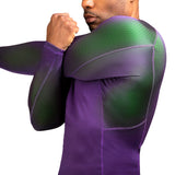 Hayabusa Fusion Long Sleeve Rashguard - Paars / Groen