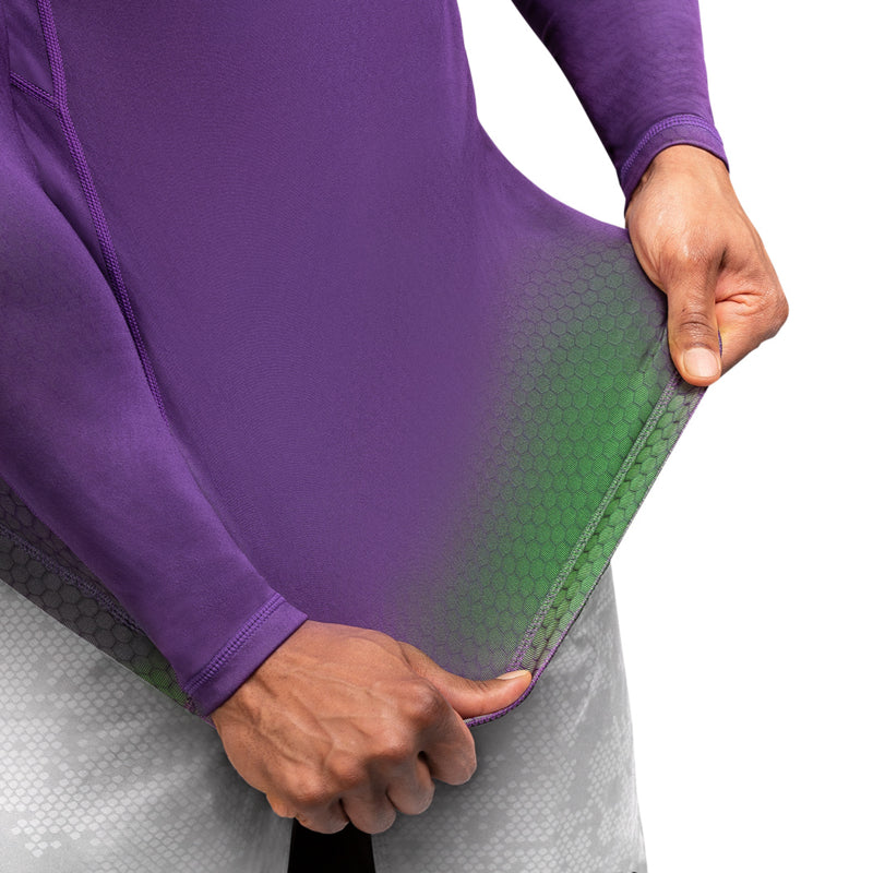 Hayabusa Fusion Long Sleeve Rashguard - Paars / Groen