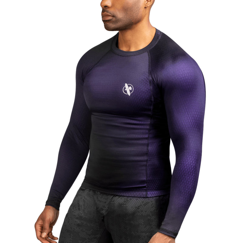 Hayabusa Fusion Long Sleeve Rashguard - Zwart / Paars